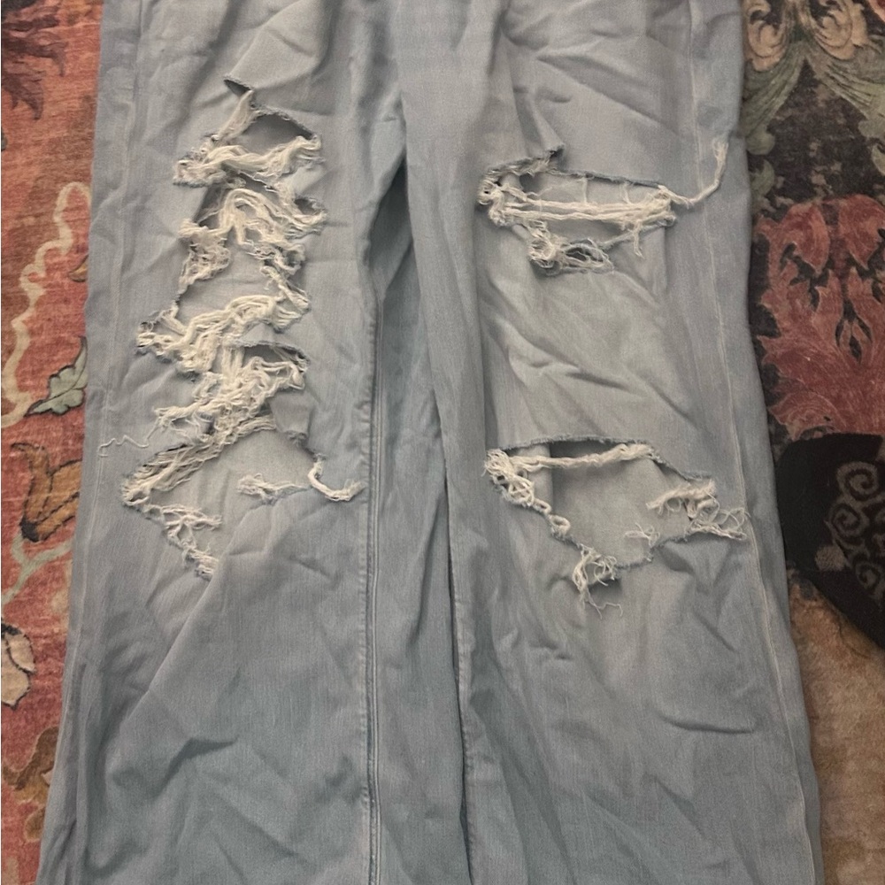 Distressed Light Blue Jeans size 18!